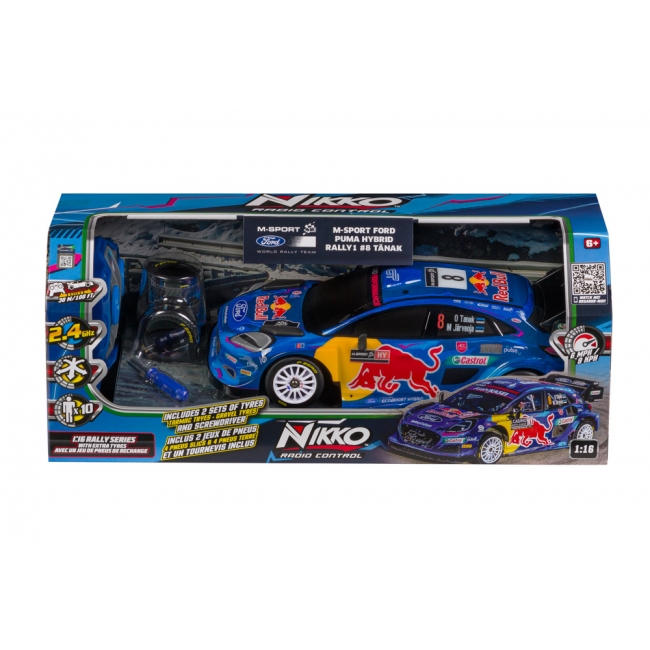 NIKKO Kauko-ohjattava M-Sport Ford Puma Hybrid 2023, #8 O. Tanak, 1:16