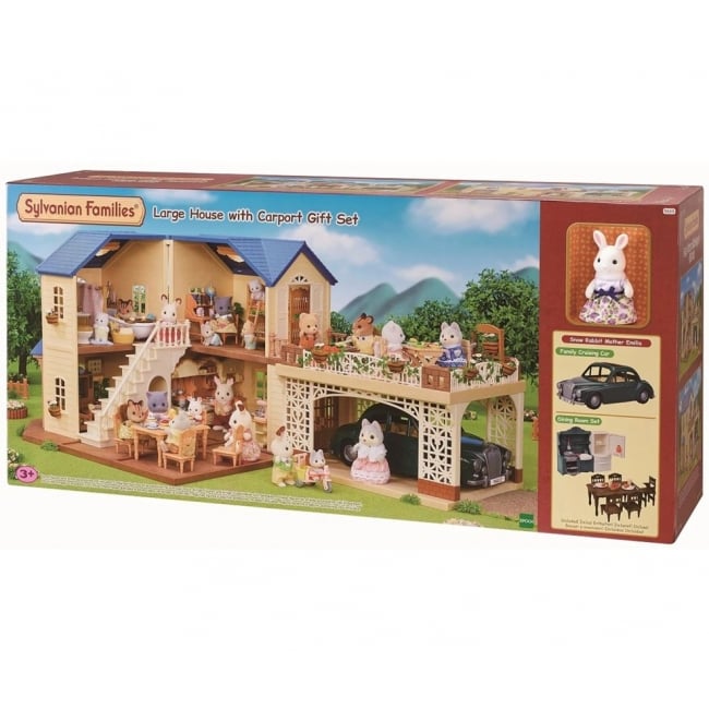 SYLVANIAN FAMILIES Suuri talo autokatoksella, lahjasetti