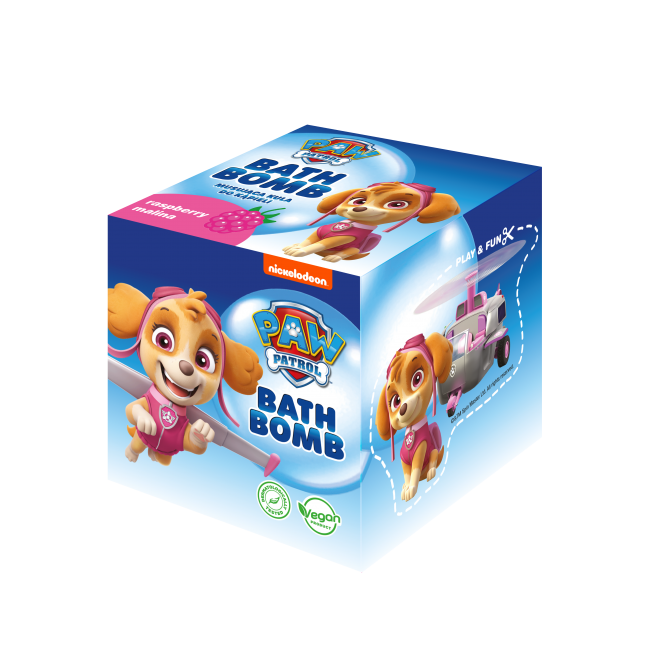 PAW PATROL Kylpypommi Kaja 165 g, vadelma