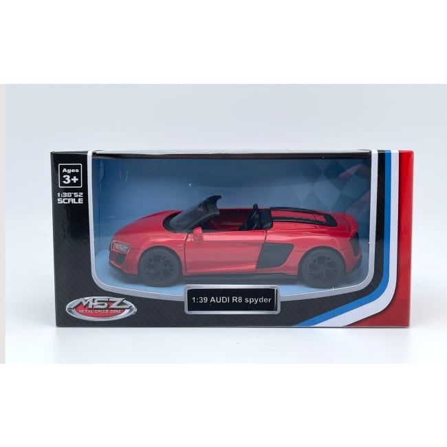 MSZ Metallinen pienoismalli Audi R8 Spyder mittakaava 1:39