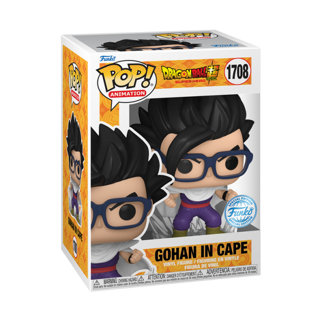 FUNKO POP! Vinyylihahmo: Dragon Ball Super: Super Hero - Gohan in Cape (w/Chase)