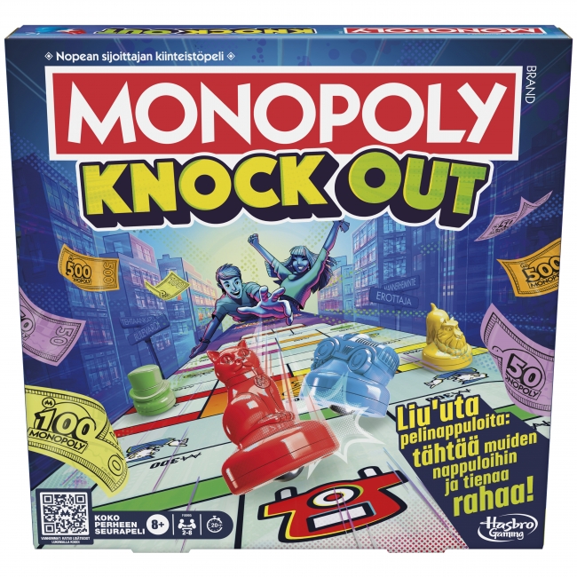 MONOPOLY Lautapeli Knockout (suomenkielinen)