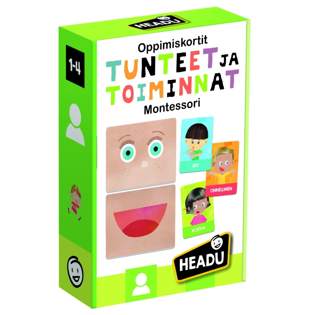 HEADU Montessori Muistikortit Tunteet ja toiminnat (suomenkielinen)