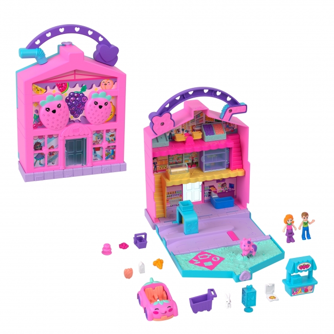 POLLY POCKET Mehupurkinmuotoinen -ruokakauppa