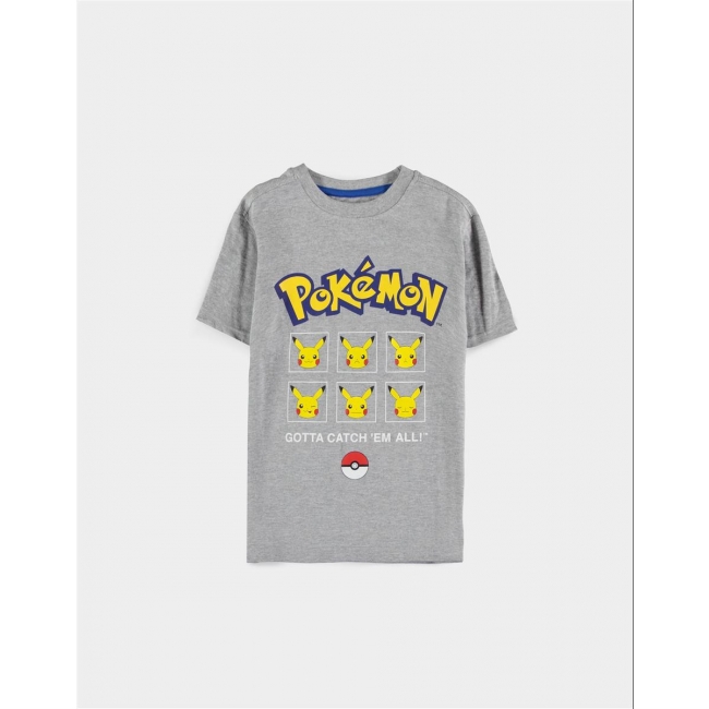 POKEMON Lyhythihainen T-paita Pikachu, poikien, 110–116 cm