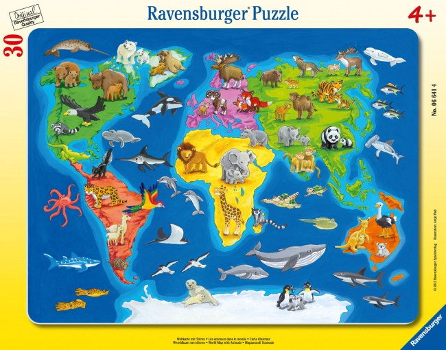 RAVENSBURGER Palapeli Maailman kartta | XS Lelut | XS Lelut